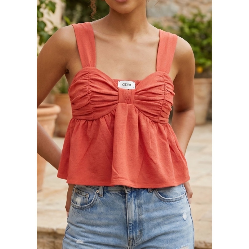 Sienna sky red strappy tank top SIZE L